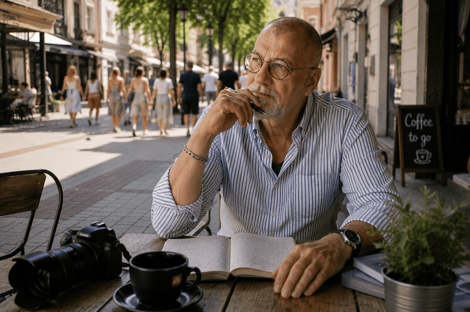 Bernd im cafe