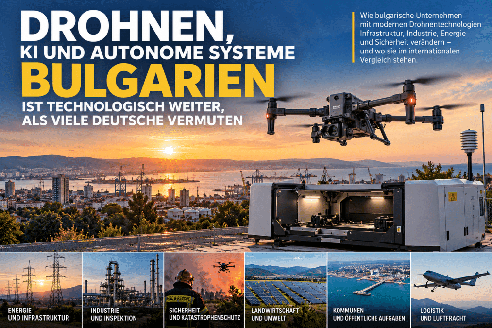Drohnen über bulgariens zukunftslandschaft